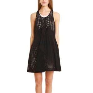 NWT 3.1 Phillip Lim Laser Cut Dot Black & Cream Silk Sleeveless Dress, Women’s 4